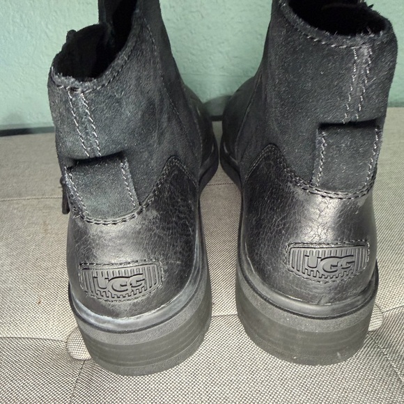 Ugg’s Black Leather Women’s Ankle Boots - Picture 4 of 6